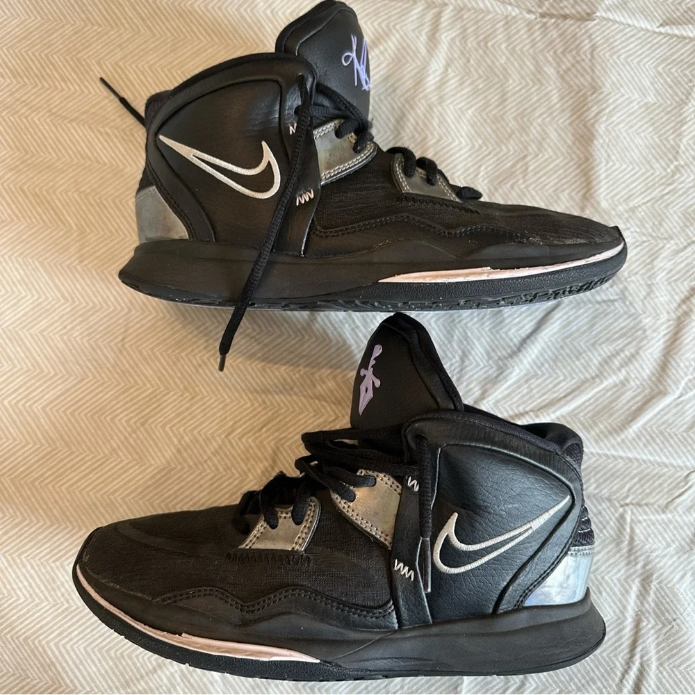 NIKE KYRIE INFINITY GS BLACK METALLIC SILVER CONCORD DD0334-005 BASKETBALL (5.5)